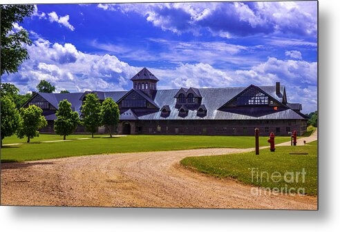 Shelburne Farms On The Shores Of Lake Champlain In Shelburne Metal Print featuring the photograph The Breeding Barn. by New England Photography