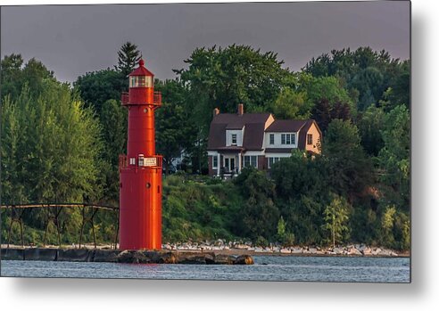 Great Lakes Metal Print featuring the photograph The Keeper of the Lighthouse by Patti Raine