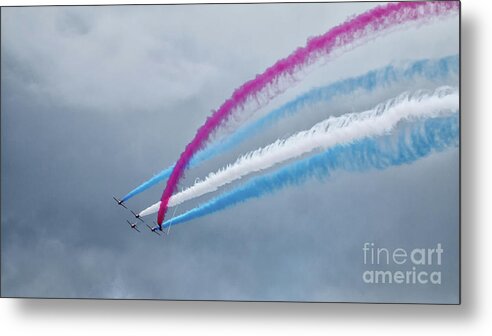 The Red Arrows Metal Print featuring the digital art The Twister by Airpower Art
