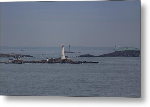 Boston Metal Print featuring the photograph The Two Harbor Lighthouses by Brian MacLean