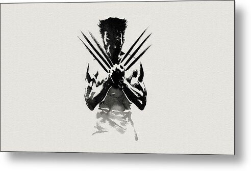 The Wolverine Metal Print featuring the digital art The Wolverine by Super Lovely