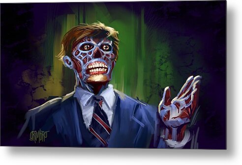 They Live Metal Print featuring the digital art They Live by Maye Loeser