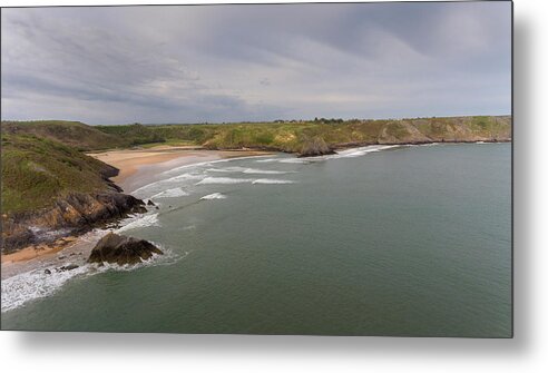 Three Cliffs Bay Metal Print featuring the photograph Three Cliffs and Pobbles on Gower by Leighton Collins