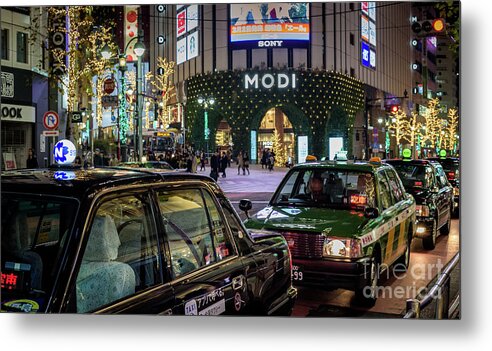 People Metal Print featuring the photograph Tokyo Taxis, Japan by Perry Rodriguez