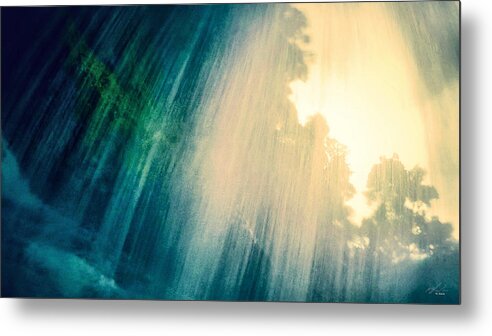 Landscape Metal Print featuring the photograph Under Waterfall Dream by Michael Blaine