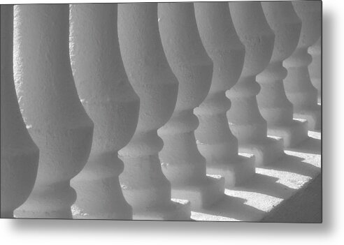 Fine Art Photography Metal Print featuring the photograph White Balustrades by David Lee Thompson