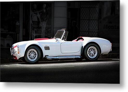 Ford Cobra Metal Print featuring the photograph White-Red Ford Cobra by Gene Parks