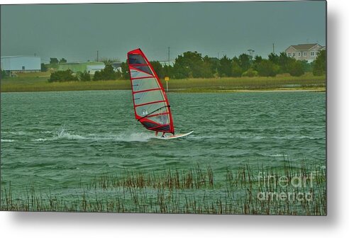 Surfing Metal Print featuring the photograph Wind Surfing 2 by Bob Sample