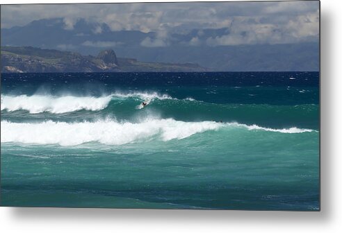 Hookipa Beach Metal Print featuring the photograph Windswept Ho'okipa by Susan Rissi Tregoning