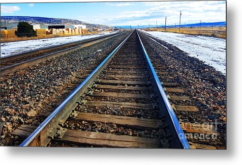 Southwest Landscape Metal Print featuring the photograph Working on the railroad by Robert WK Clark