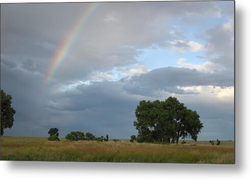 Rainbows Metal Print featuring the photograph Wyoming Rainbow by Diane Bohna