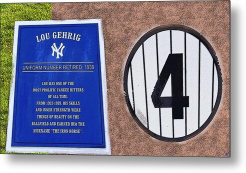 Art Metal Print featuring the painting Yankee Legends number 4 by David Lee Thompson