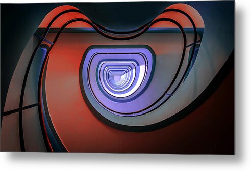 Spiral Metal Print featuring the photograph @ by Wim Denijs