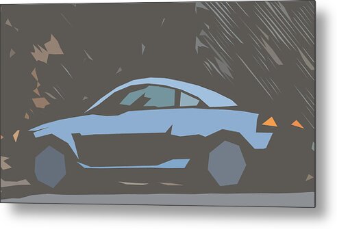 Car Metal Print featuring the digital art Audi TT Abstract Design #1 by CarsToon Concept