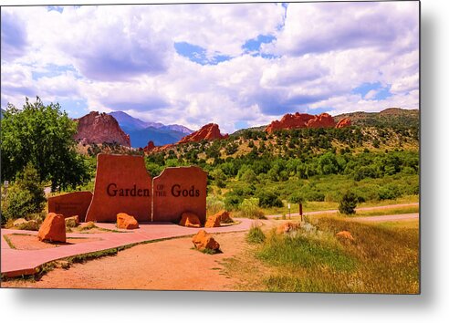 Garden Of The Gods Metal Print featuring the photograph Garden of the Gods by Ola Allen