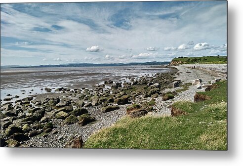 Morecambe Metal Print featuring the photograph MORECAMBE. Hest Bank. The Shoreline. by Lachlan Main