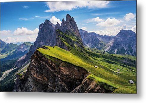 Valley Metal Print featuring the photograph On The Edge #1 by Ales Krivec