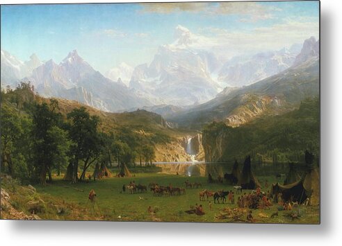 Mountains Metal Print featuring the painting The Rocky Mountains, Landers Peak by Albert Bierstadt