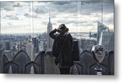 Estock Metal Print featuring the digital art View From Top Of The Rock, Nyc #1 by Luciano Gaudenzio