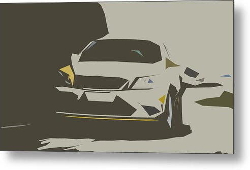 Car Metal Print featuring the digital art Skoda Octavia RS Abstract Design #19 by CarsToon Concept