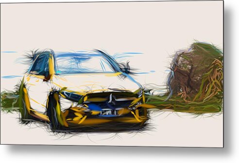 Mercedes Metal Print featuring the digital art Mercedes AMG A35 Drawing #3 by CarsToon Concept