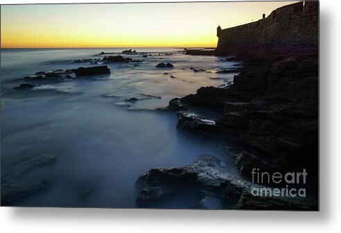 Sky Metal Print featuring the photograph Rising Tide Saint Sebastian Castle Cadiz Spain #2 by Pablo Avanzini