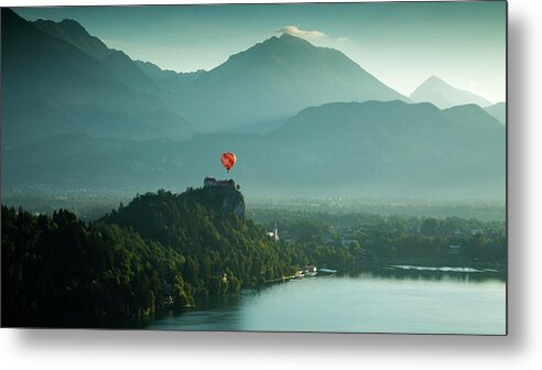 Bled Metal Print featuring the photograph View of Lake Bled from Ojstrica #4 by Ian Middleton