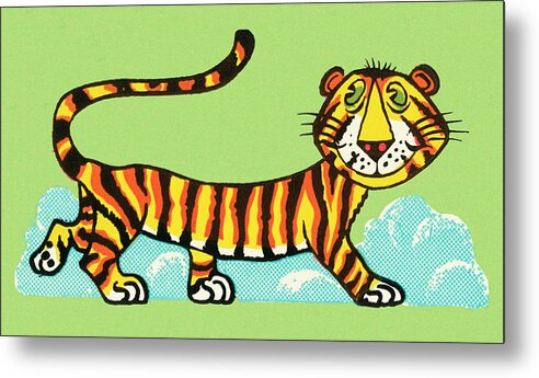 Animal Metal Print featuring the drawing Tiger #55 by CSA Images