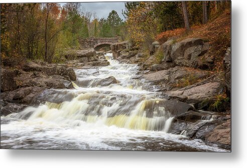 Bridge Metal Print featuring the photograph Amity Creek Cascade Slide by Susan Rissi Tregoning