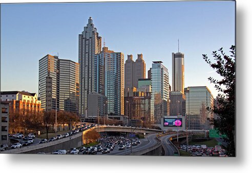 Atlanta Metal Print featuring the photograph Atlanta - Downtown View by Richard Krebs