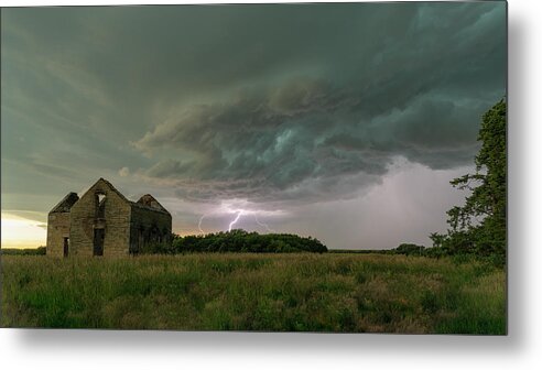 Tourism Metal Print featuring the photograph Backyard Lightning by Laura Hedien