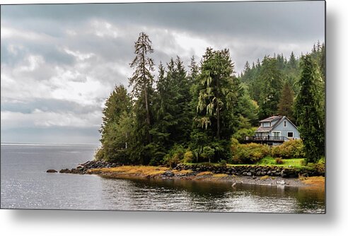 Ketchikan Alaska Metal Print featuring the photograph Bayside home by Charles McCleanon