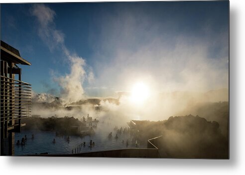 Blue Metal Print featuring the photograph Blue Lagoon 2 by Nigel R Bell
