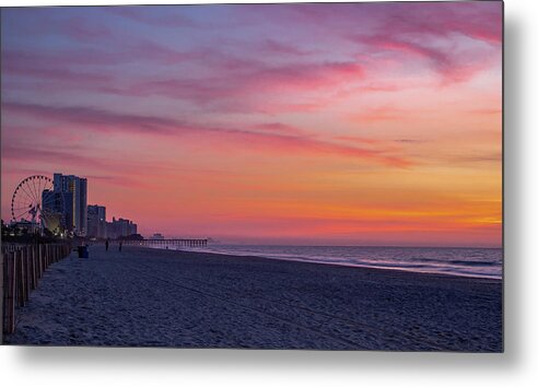 Beach Metal Print featuring the photograph Boardwalk Sunrise by David Palmer