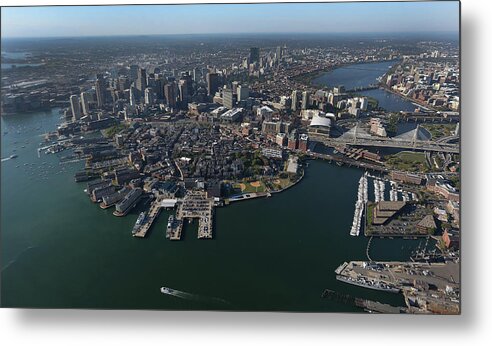 Residential District Metal Print featuring the photograph Boston From The Sky by Boston Globe