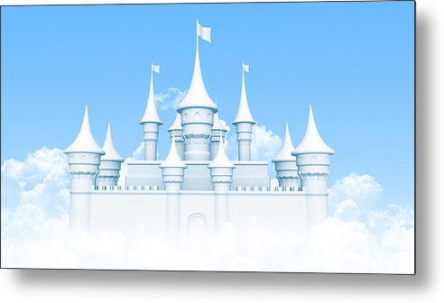 Fairy Tale Metal Print featuring the photograph Castle In Heaven by Ilexx