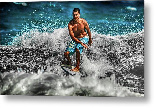 Beach Metal Print featuring the photograph Casual Surf by Eye Olating Images