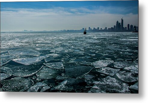 Chicago Metal Print featuring the photograph Chicago in winter by Stuart Manning