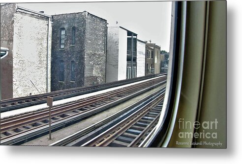 Chicago El Metal Print featuring the photograph Riding The El #2 by Rosanne Licciardi