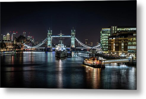 London Metal Print featuring the photograph City of London Scene by Framing Places