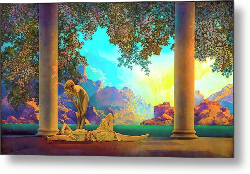 Daybreak Metal Print featuring the painting Daybreak by Maxfield Parrish