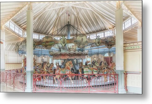 Carousel Metal Print featuring the photograph Dentzel Carousel by Susan Rissi Tregoning
