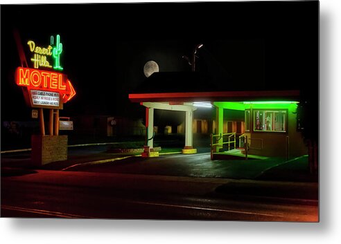 Desert Hills Metal Print featuring the photograph Desert Hills Motel by Micah Offman