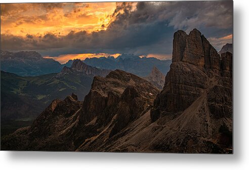 Dolomites Metal Print featuring the photograph Dolomites Sunset by Ning Lin
