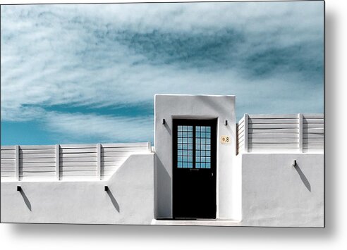 Door
Heaven
Clouds
Blue
Wall
Sky
Lamps
Shadows Metal Print featuring the photograph Door To Heaven #2 by Markus Auerbach