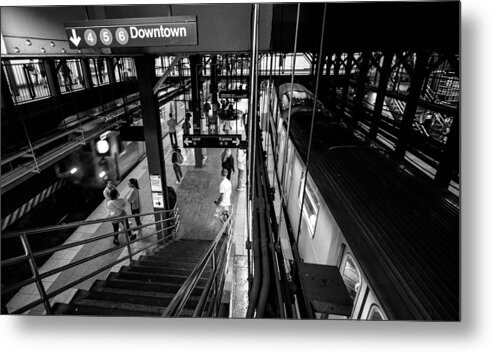 Subway Metal Print featuring the photograph Downtown Platform, Lexington Ave Line at 14th St-Union Square St by Steve Ember