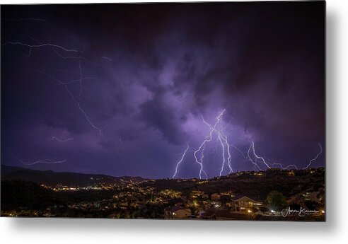 Lightning Metal Print featuring the photograph Electrifying by Aaron Burrows