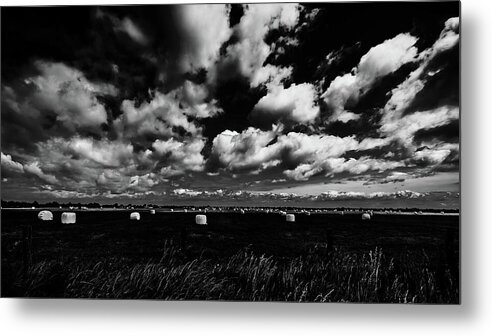 Black-and-white Metal Print featuring the photograph Expanse by Jorg Becker