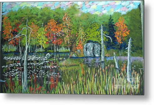 Pastels Metal Print featuring the pastel Fall along Duke St by Rae Smith PAC