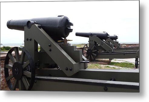 Cannons Metal Print featuring the photograph Fort Macon Cannons 3 by Paddy Shaffer